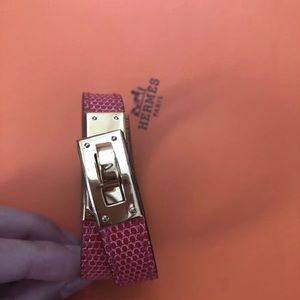 Hermes Bracelet Cuir Kelly Double Lizard